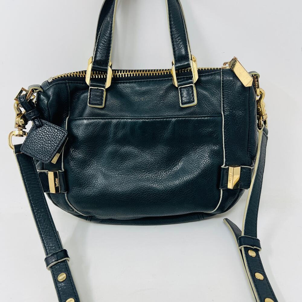 Botkier Pebble Leather Crossbody Bag Shoulder Black Gold Pink - Picture 3 of 8